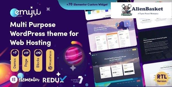 31633 Emyui v2.0 - Multipurpose Web Hosting WordPress Theme 