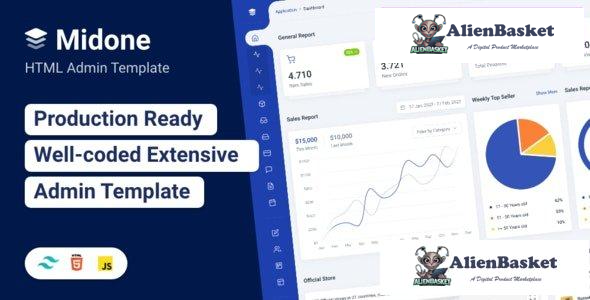 31653 Midone v4.0.7 - HTML Admin Dashboard Template 