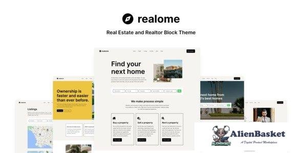 31841 Realome v1.0.0 - Real Estate and Realtor Block Theme 