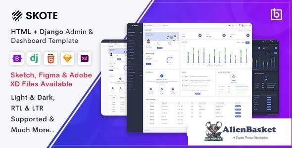 31883 Skote v3.3.0 - HTML & Django Admin Dashboard Template 