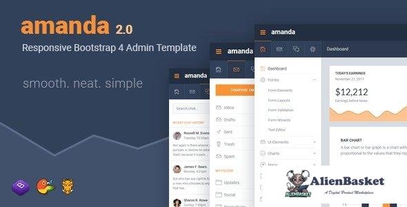 31890 Amanda v2.0 - Responsive Bootstrap 4 Admin Template 