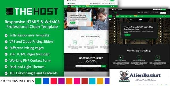 32060 TheHost v9.0 - Responsive HTML & WHMCS Latest Bootstrap Web Hosting Premium Template 