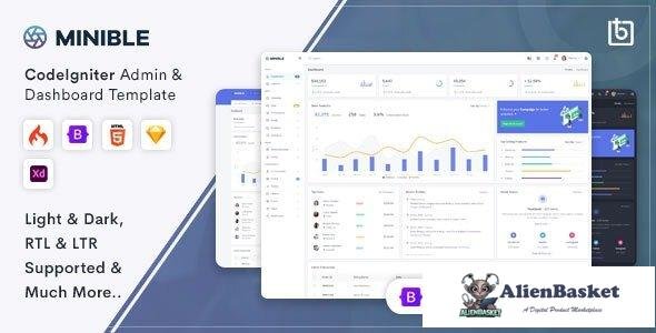 32105 Minible v2.3.0 - CodeIgniter Admin & Dashboard Template 