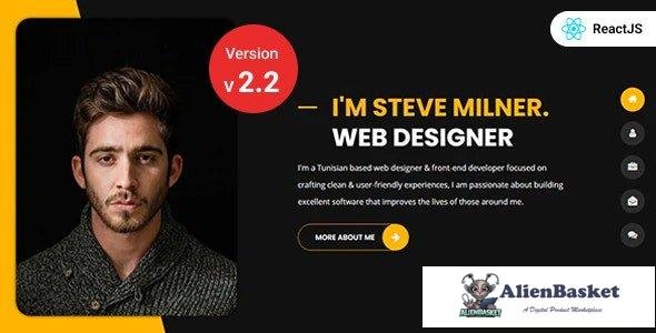 32198 Tunis v2.2 - Personal Portfolio React Template + RTL 