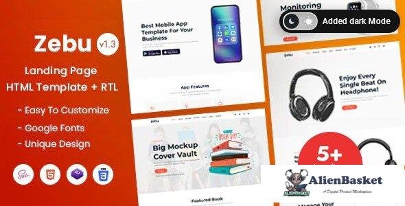 32444 Zebu v1.3 - Multipurpose Landing Page HTML Template 