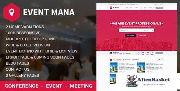 39757 EventMana v1.9.4 - Event Management WordPress Theme 