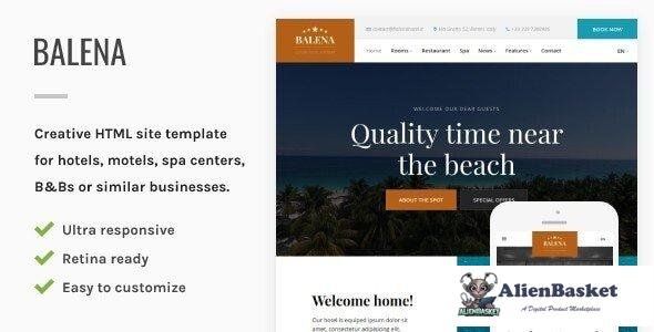 32349 Balena v1.0 - Hotel HTML Site Template 