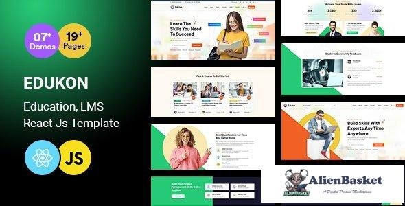 32416 Edukon v1.0 - Education And LMS React JS Template 