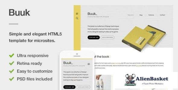 32385 Buuk - A Unique Microsite & Landing HTML5 Template 