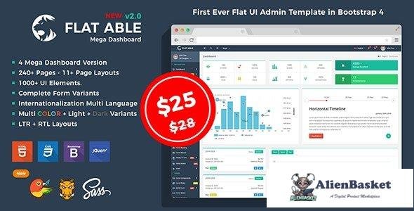 32458 Flat Able v2.2 - Bootstrap 4 Flat UI Admin Template 