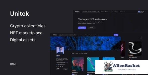32542 Unitok - NFT Marketplace HTML Template 