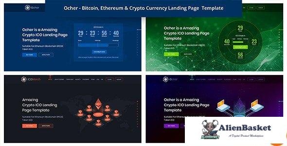 32773 Ocher - Bitcoin, Ethereum & Cryptocurrency HTML Landing Page Template 