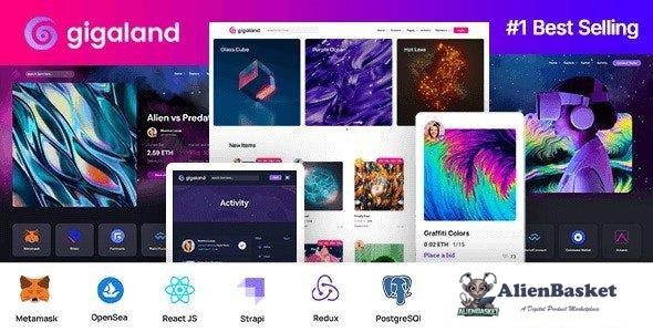 32827 Gigaland v2.0.2 - NFT Marketplace React Js Template 