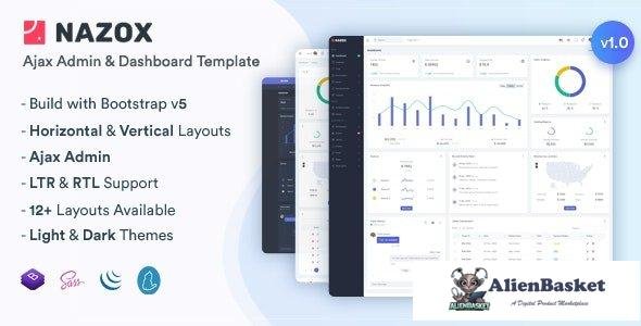 32871 Nazox v1.0 - Ajax Admin & Dashboard Template 
