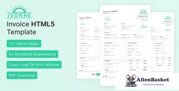 32939 Ivonne v1.0 - Invoice HTML Template 