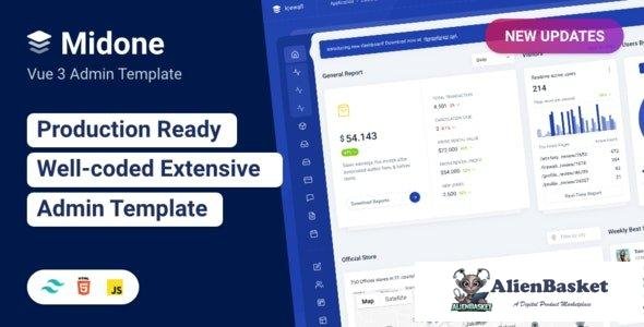 33250 Midone - Vuejs 3 Admin Dashboard Template + HTML Version - 16 August 2022 