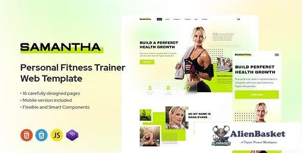 33335 Samantha - Personal Trainer & Fitness Gym Template 