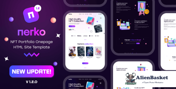 33389 Nerko v1.2.0 - NFT Portfolio Onepage Template 