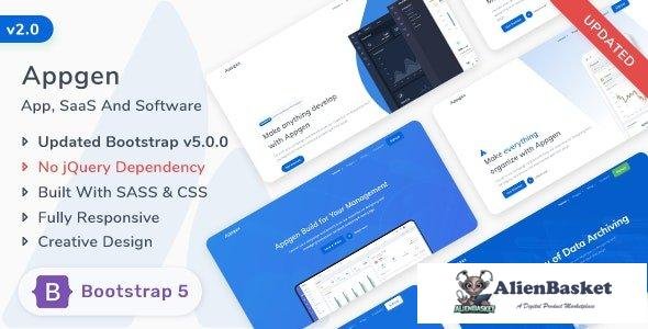 33416 Appgen v2.0 - App, Saas & Software Bootstrap 5 Landing Page Template 