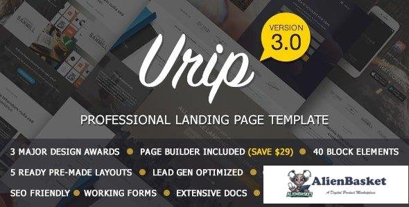 33483 Urip v3.0 - Professional Landing Page With HTML Builder 