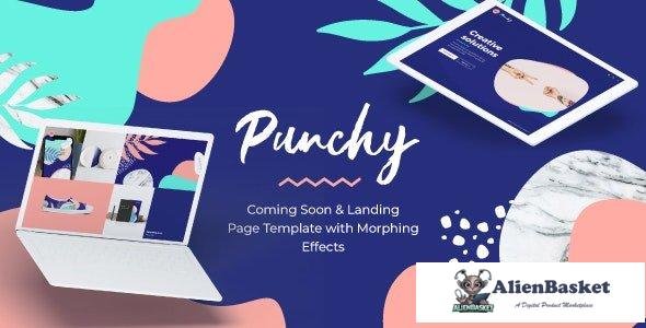 33591 Punchy - Coming Soon and Landing Page Template with Morphing Effects 