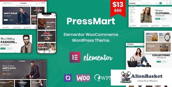 33604 PressMart v1.1.0 - Modern Elementor WooCommerce WordPress Theme 