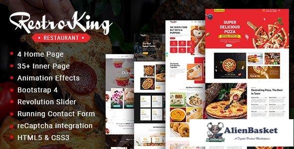 33842 RestroKing - Cake Pizza & Bakery Bootstrap 4 Template 