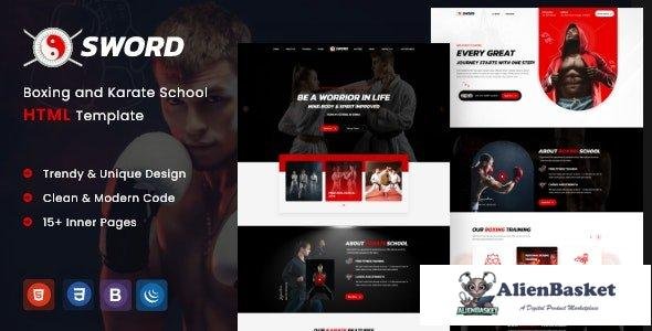 33857 SWORD - Mixed Boxing Martial Arts HTML Template 