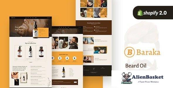 33866 Baraka v1.2 - Beard Oil, Beauty Cosmetic Store Shopify Theme 