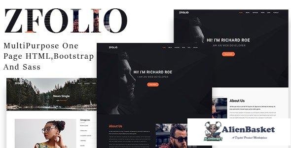 34009 Zfolio - MultiPurpose One Page HTML And Sass Template 