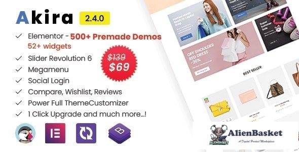 34017 Akira Elementor v2.4.0 - Multipurpose Prestashop 1.7 Theme 