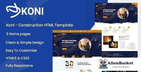 34087 Koni - Construction HTML Template 