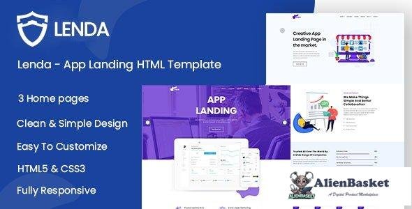 34098 Lenda - App Landing HTML Template 