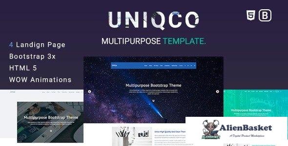 34160 Uniqco - Multipurpose Responsive Bootstrap Landing page Template 