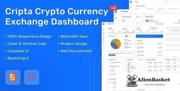 34167 Cripta - Cryptocurrency HTML and Laravel Exchange Dashboard 