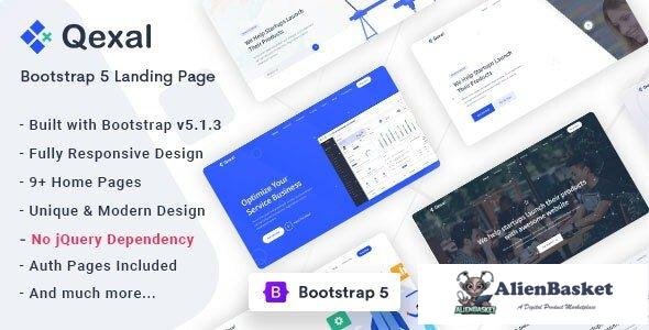34307 Qexal v2.0.0 - Bootstrap 5 Landing Page Template 