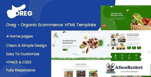 34561 Oreg - Organic Shop HTML Template 