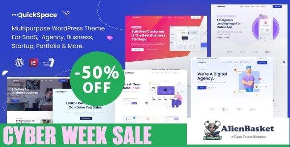 34650 QuickSpace v1.2.0 - Multipurpose WordPress Theme for SaaS Agency 