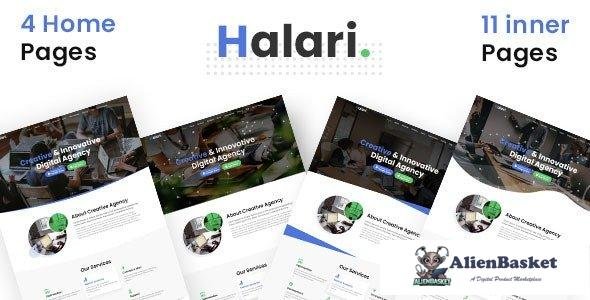 34722 Halari - Multi Purpose Parallax Business Landing Page PSD Template 