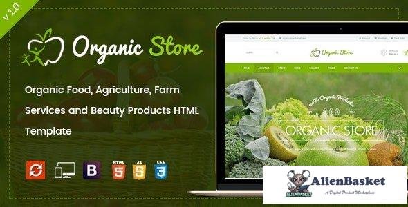 34843 Organic Store - Agriculture and Beauty Products HTML Template 