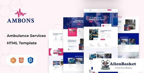 34876 Ambons - Ambulance Service HTML Template 