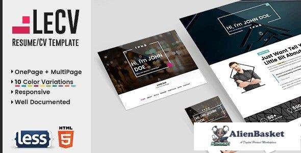 34890 LeCV - Creative responsive resume / CV template 