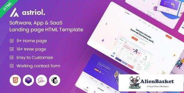 34893 Astriol - Software, App & SaaS Landing HTML Template 