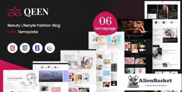 34952 QEEN - Beauty Fashion Blogger HTML Template 