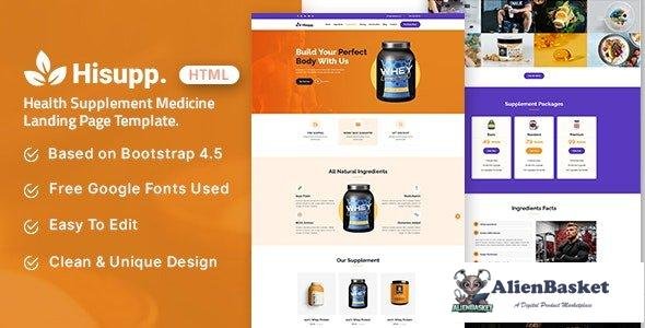 34971 Hisupp - Health Supplement Medicine Landing Page Template 