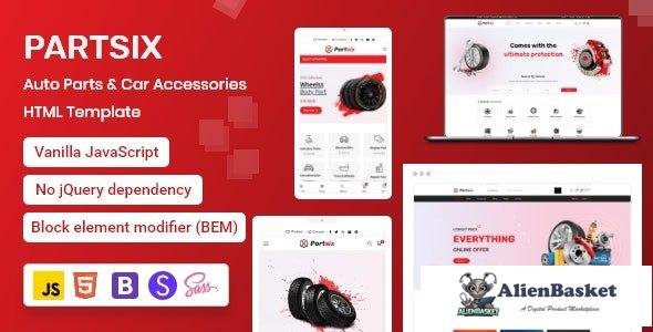 35032 Partsix v1.0.1 - Auto Parts & Car Accessories Shop HTML Template 
