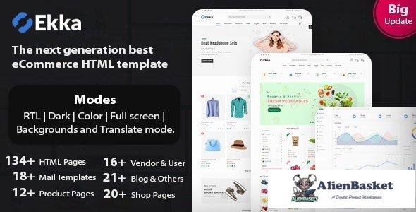 35056 Ekka - Ecommerce HTML Template + Admin Dashboard 