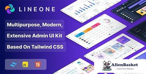 35062 Lineone v1.4.1 - Multipurpose Tailwind CSS Admin Template based on HTML, HTML + Laravel 