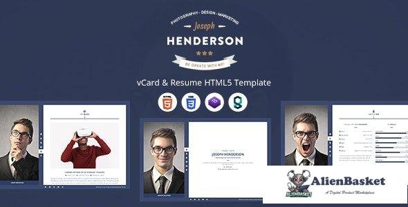 35080 Henderson - vCard & Resume HTML5 Template 