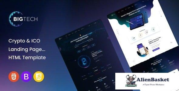 35094 Bigtech - ICO & Crypto Landing Page Template 